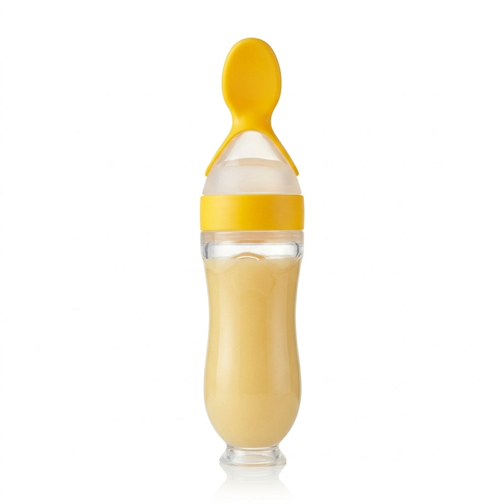 Pekeyum™ · Biberón Cuchara de Silicona para Bebé | Papillas Sin Manchas