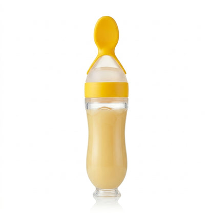 Pekeyum™ · Biberón Cuchara de Silicona para Bebé | Papillas Sin Manchas