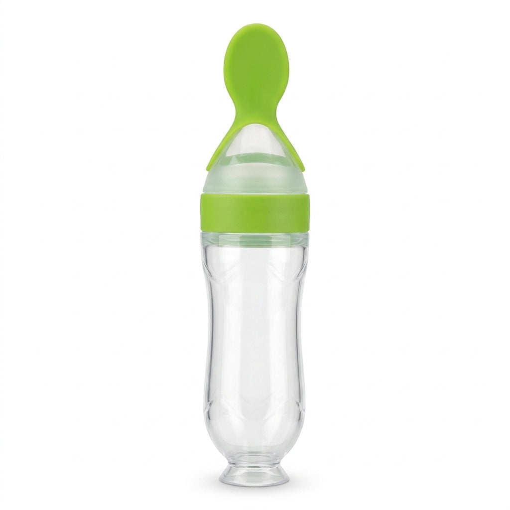 Pekeyum™ · Biberón Cuchara de Silicona para Bebé | Papillas Sin Manchas