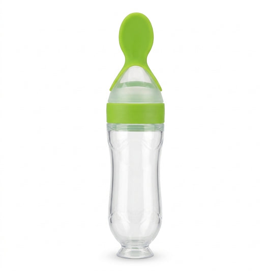 Pekeyum™ · Biberón Cuchara de Silicona para Bebé | Papillas Sin Manchas